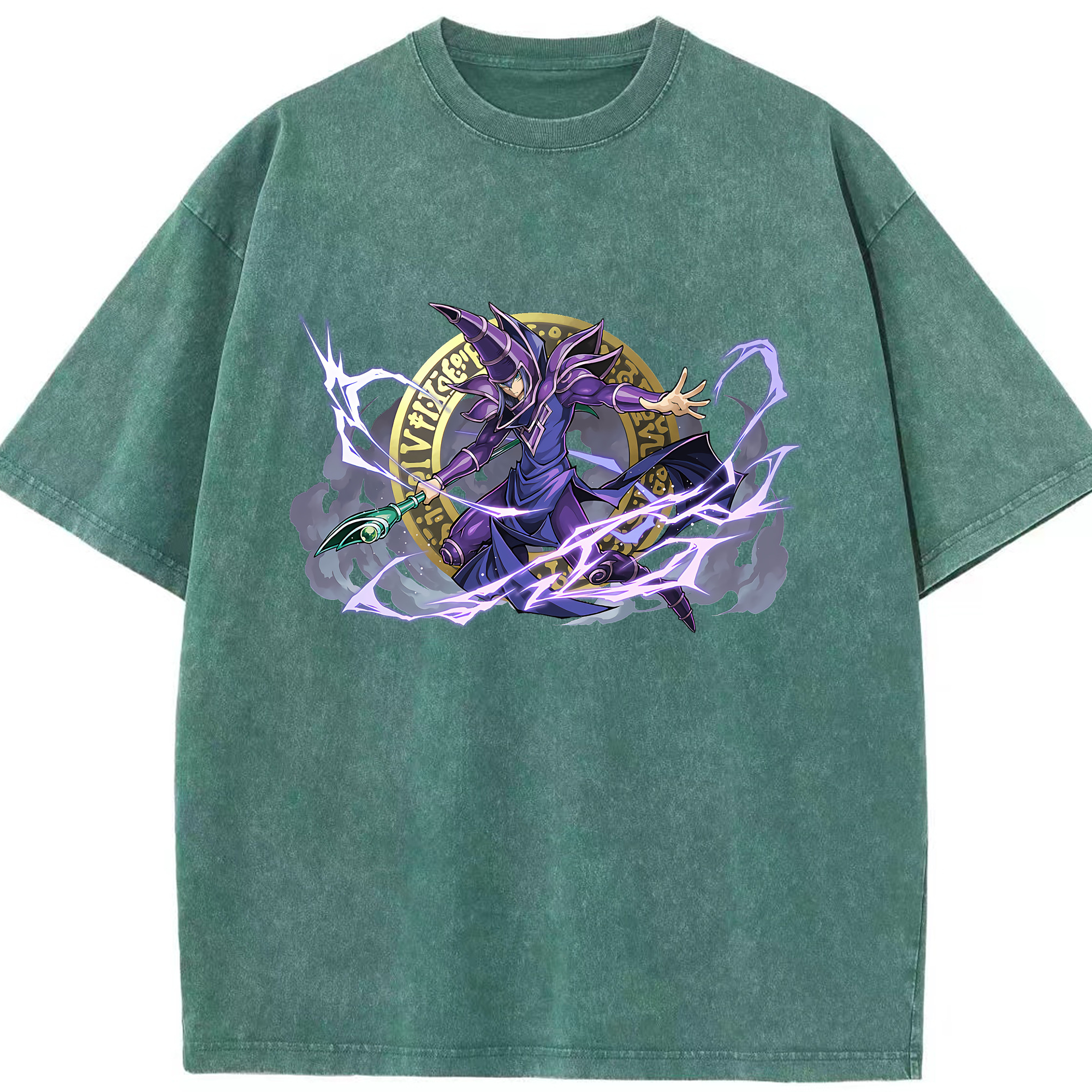 （画像用） 遊☆戯☆王 Yu-Gi-Oh! 綿100% ヴィンテージ風 半袖Tシャツ（フロントプリント）